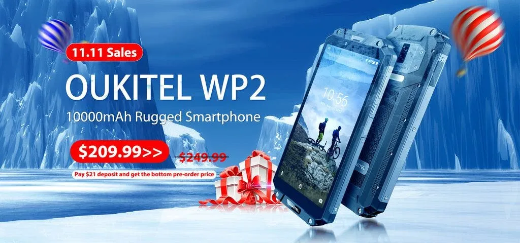 oukitel wp2 rugged smartphone 1111 pre order