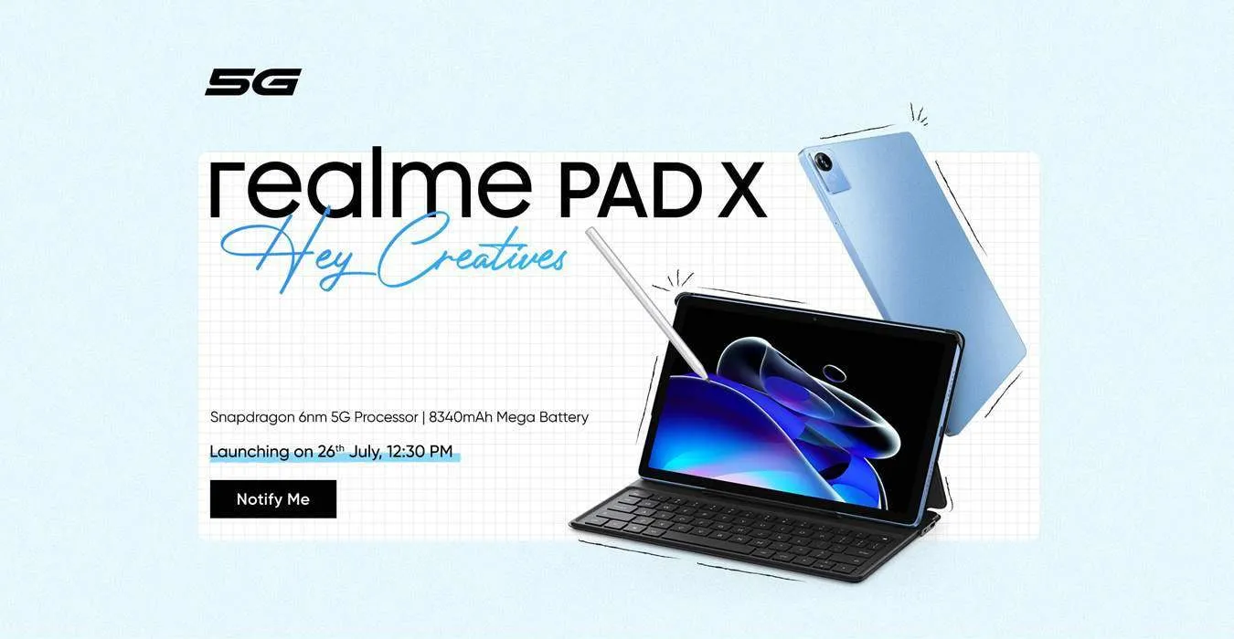 realme pad x india launch date