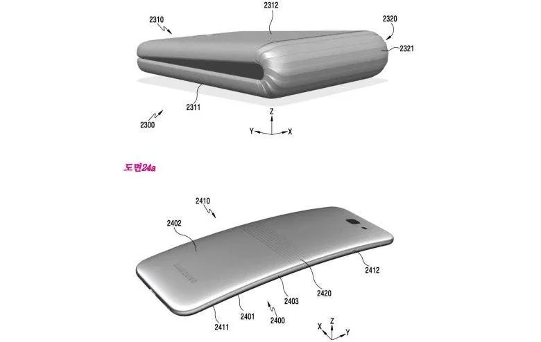 samsung galaxy x foldable phone patent