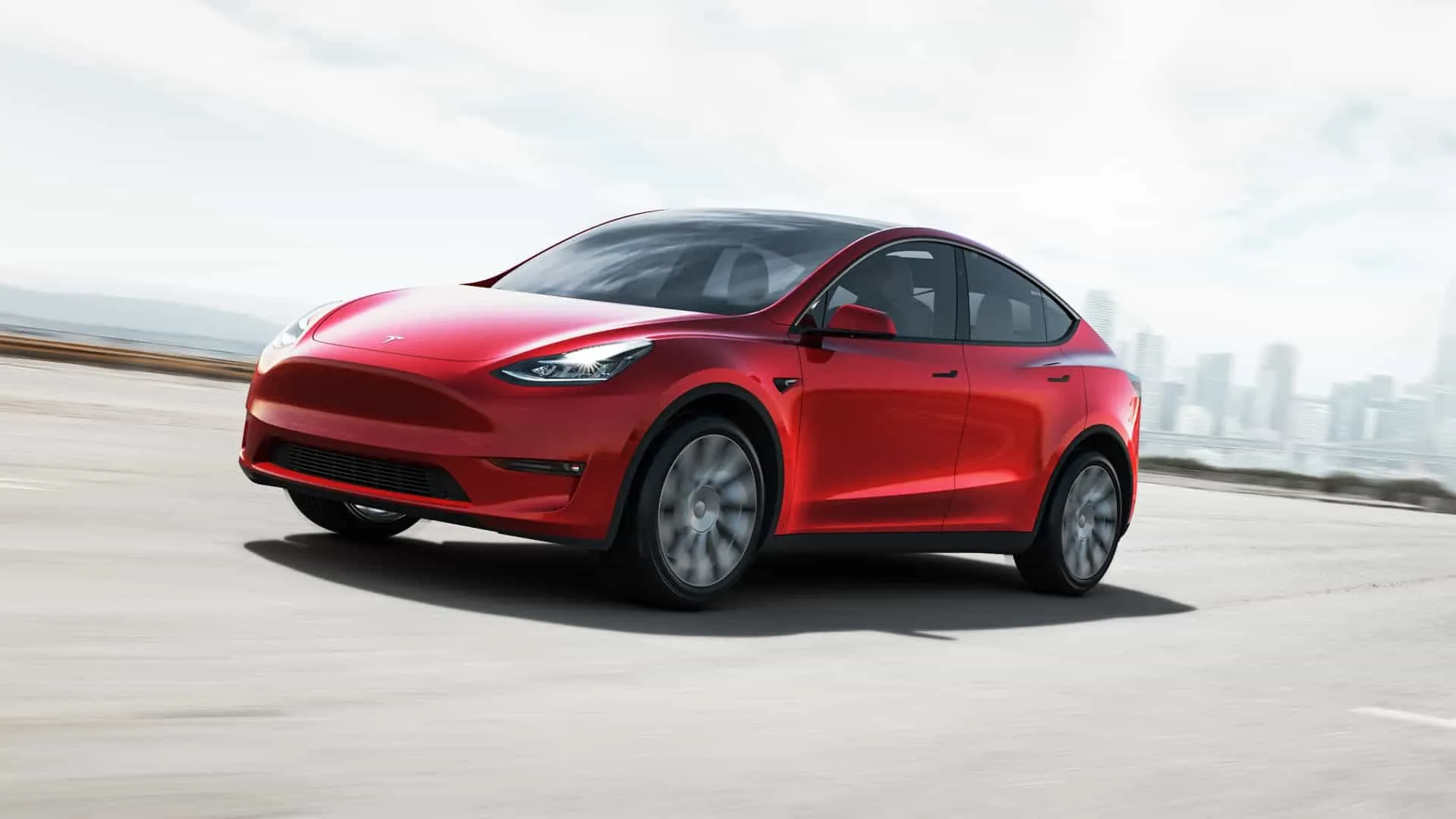 tesla model y action