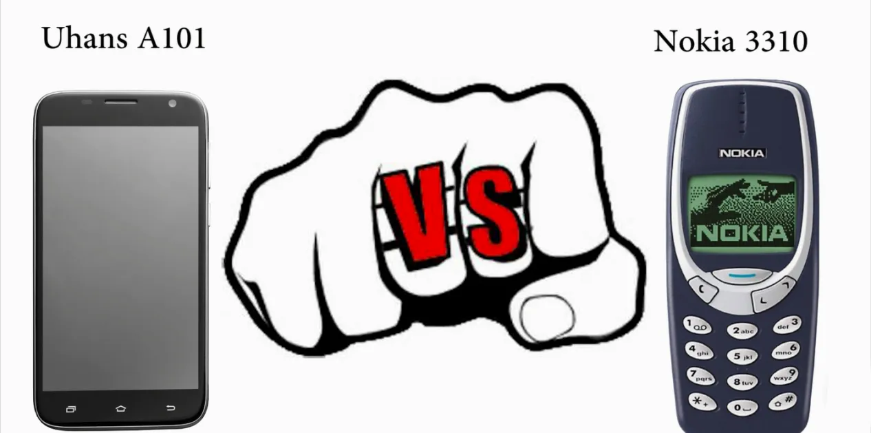 uhans a101 vs nokia 3310