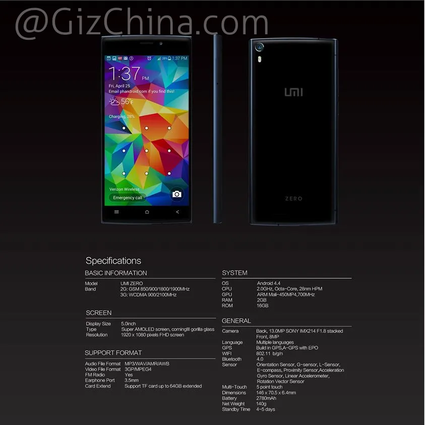 umi zero final specs