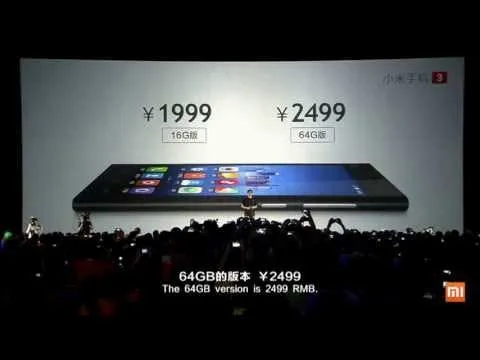 video xiaomi mi3 and xiaomi tv event with english subtitles gizchina com