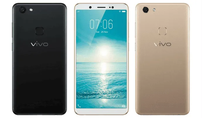vivo v7 matte black champagne gold