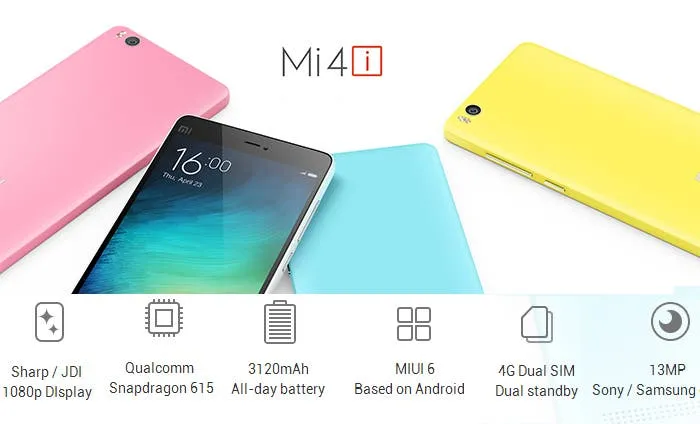 xiaomi mi 4i 4g dual sim card1430190286