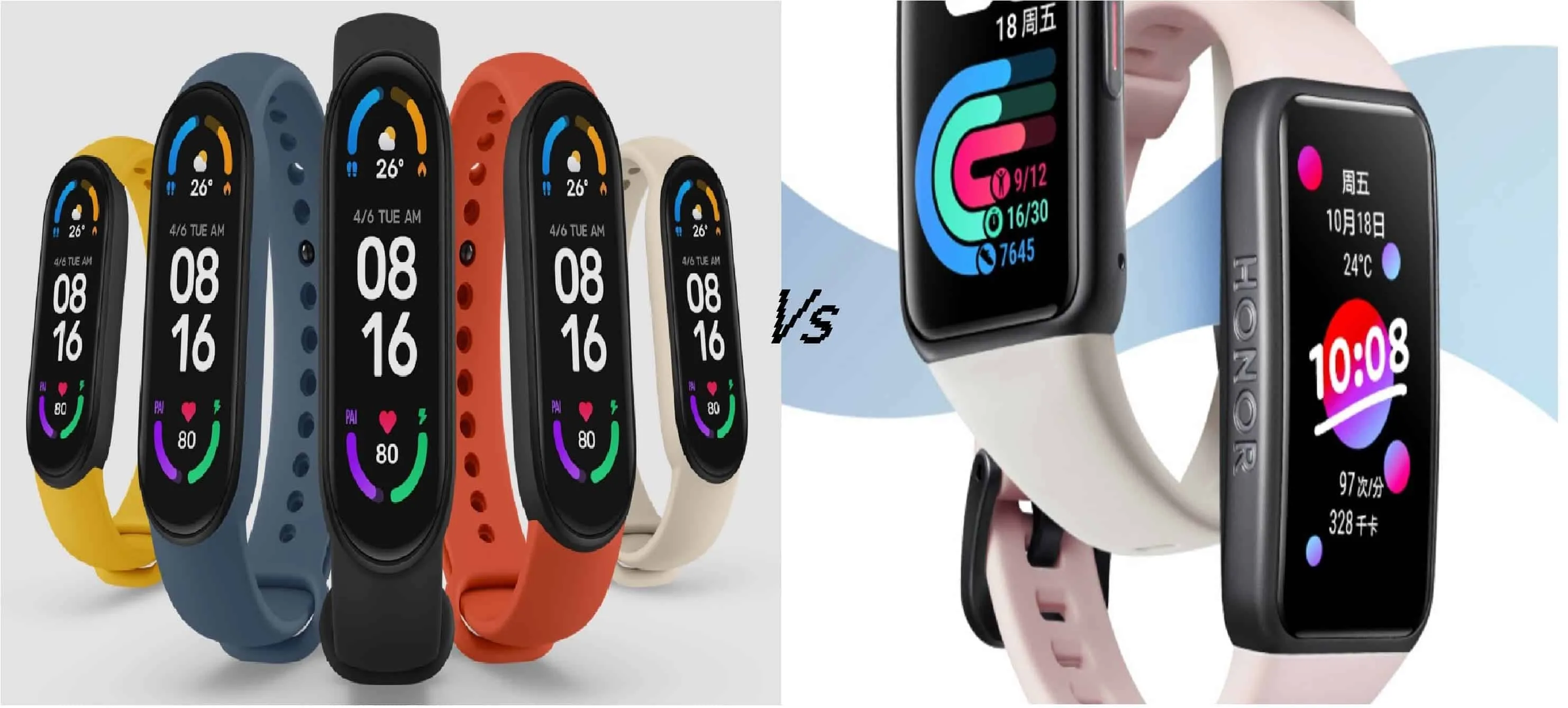 xiaomi mi band 6 vs honor band 6