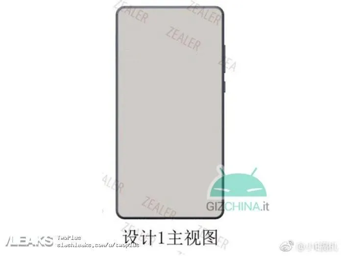 xiaomi mi mix 3 presunto render borderless