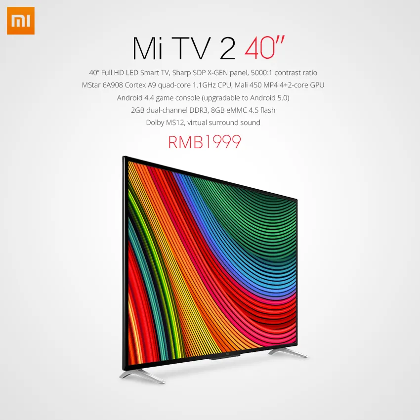 xiaomi mi tv 2 fhd official