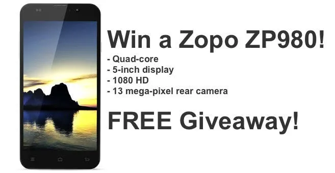 zopo zp980 giveaway
