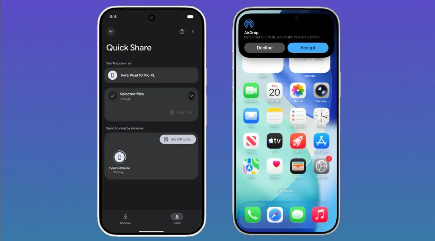 Quick Share and Air Drop