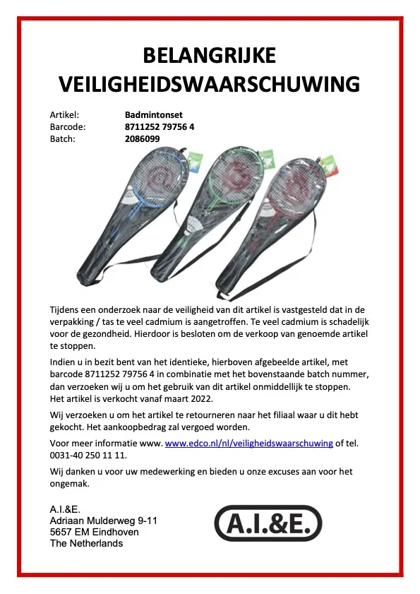 79756 poster nl badmintonset