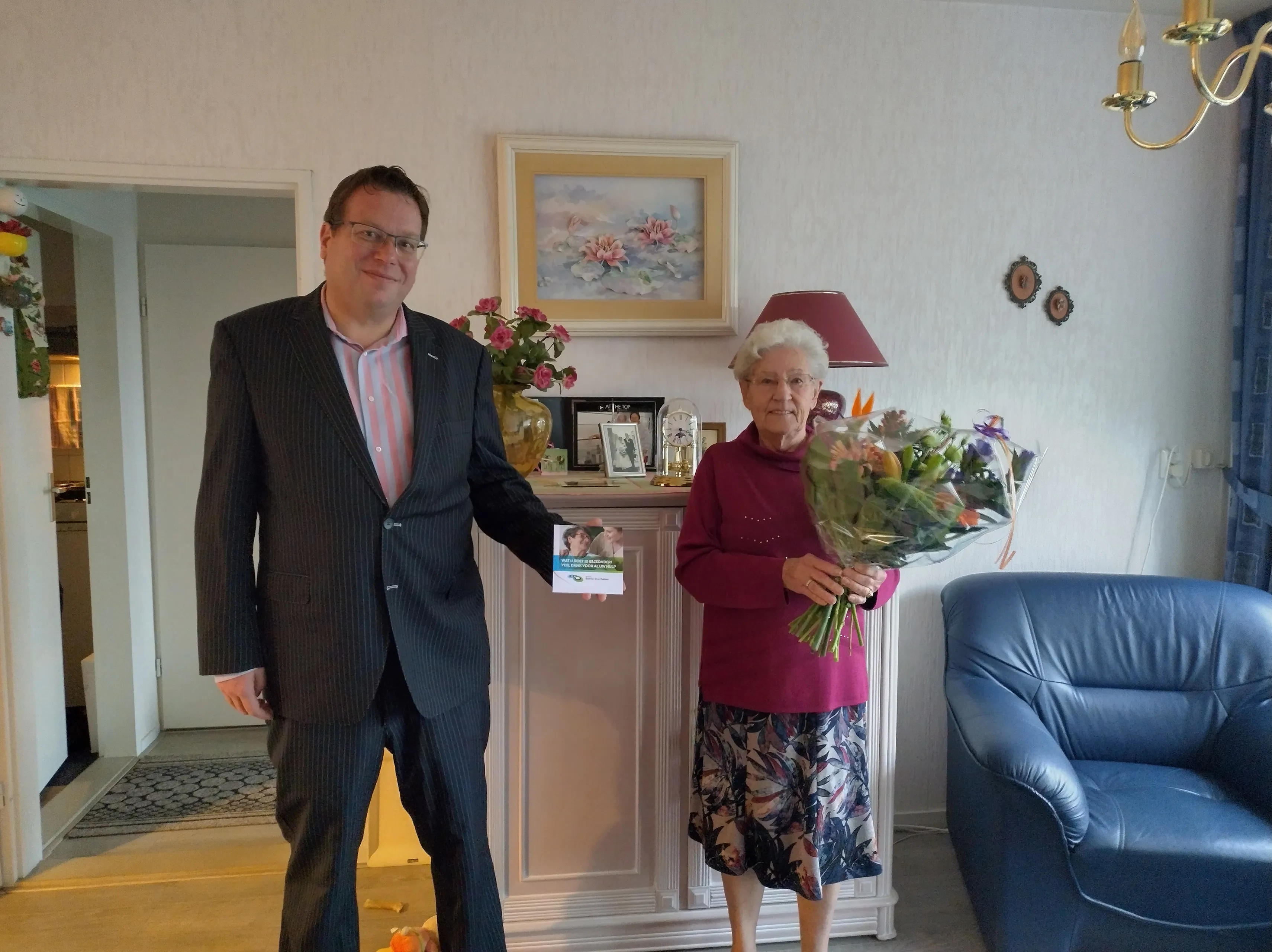 wethouder bruggeman met mevrouw schellevis