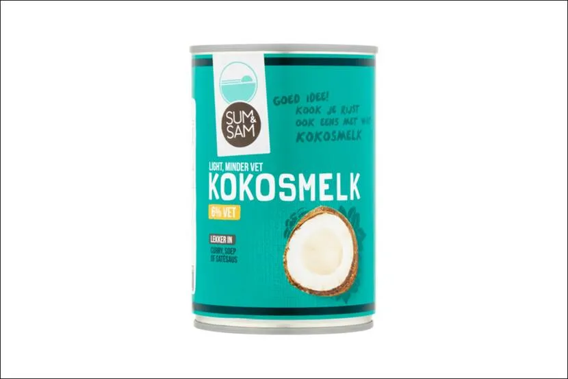 turqoise blik kokosmelk light van sum en sam