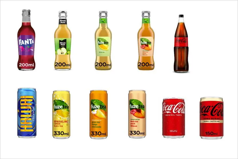blikjes frisdrank en appelsap coca cola europacific partners
