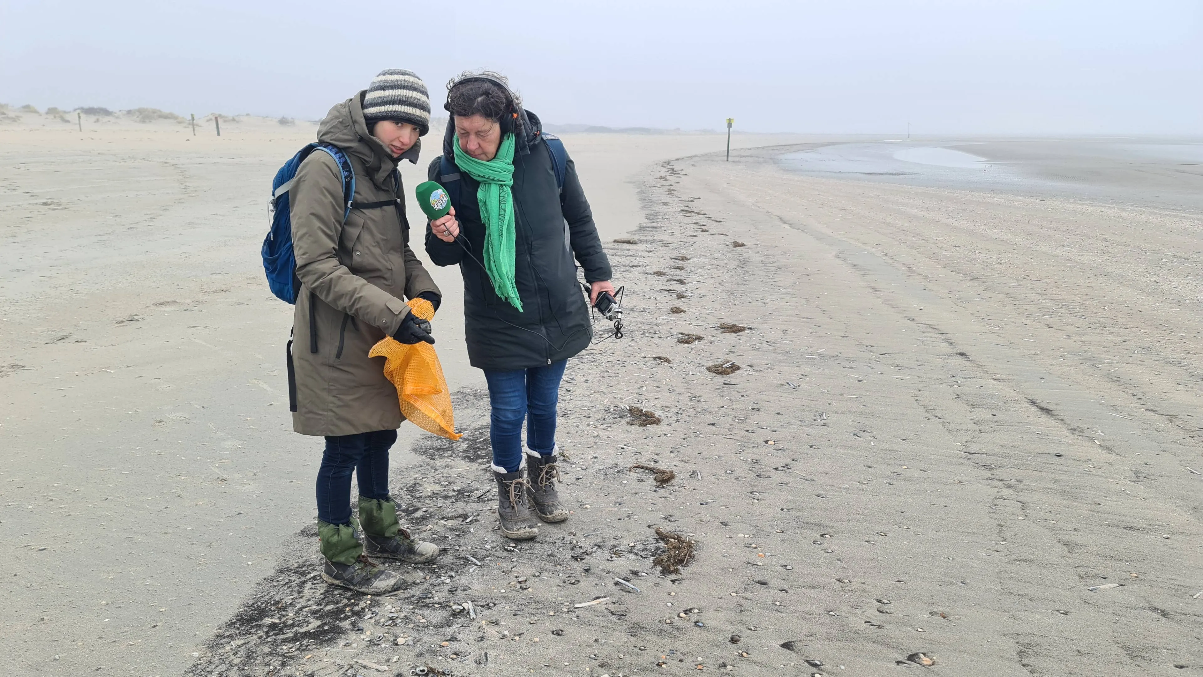 vroege vogels afval stranden