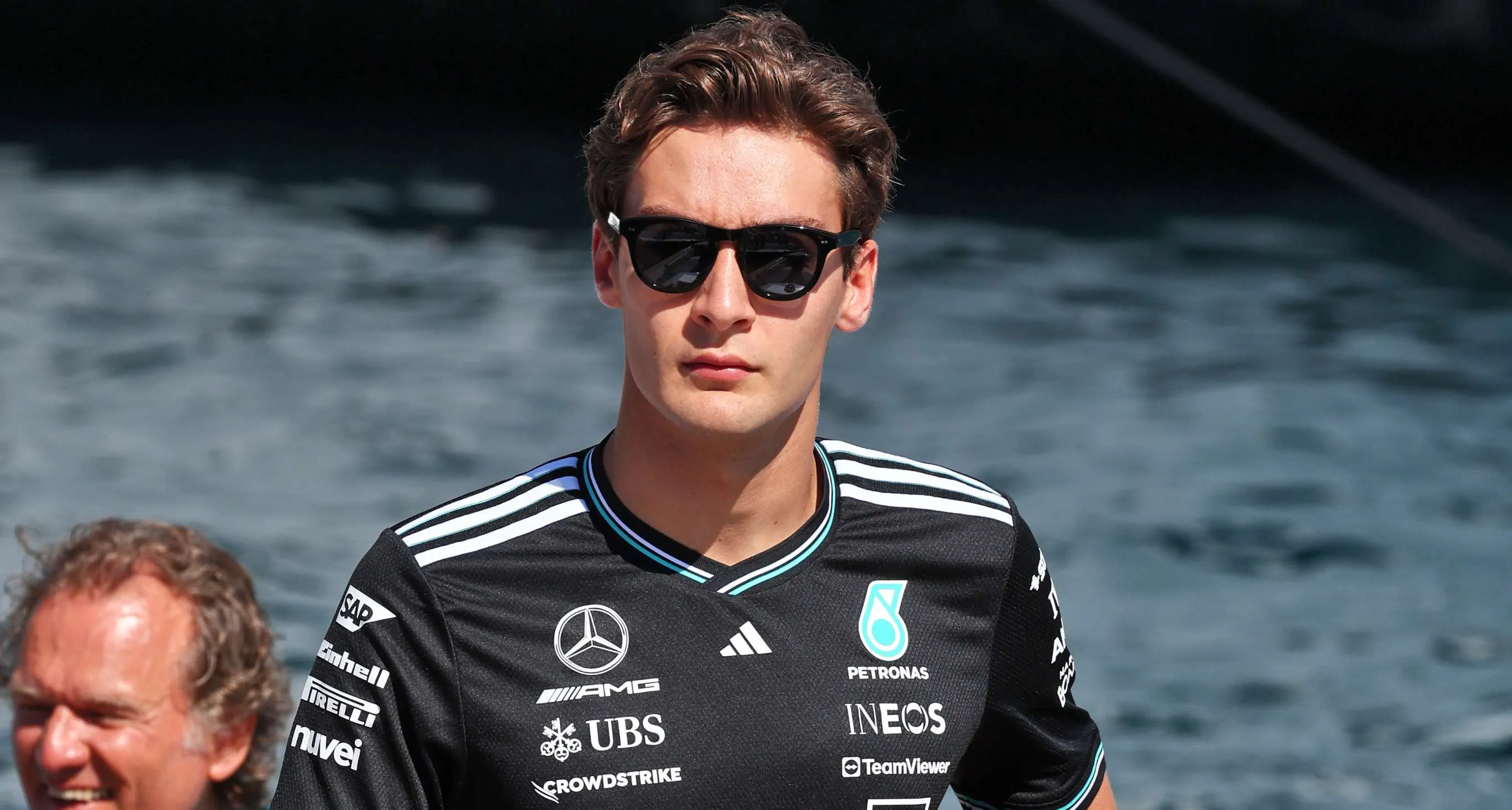 George Russell in Monaco
