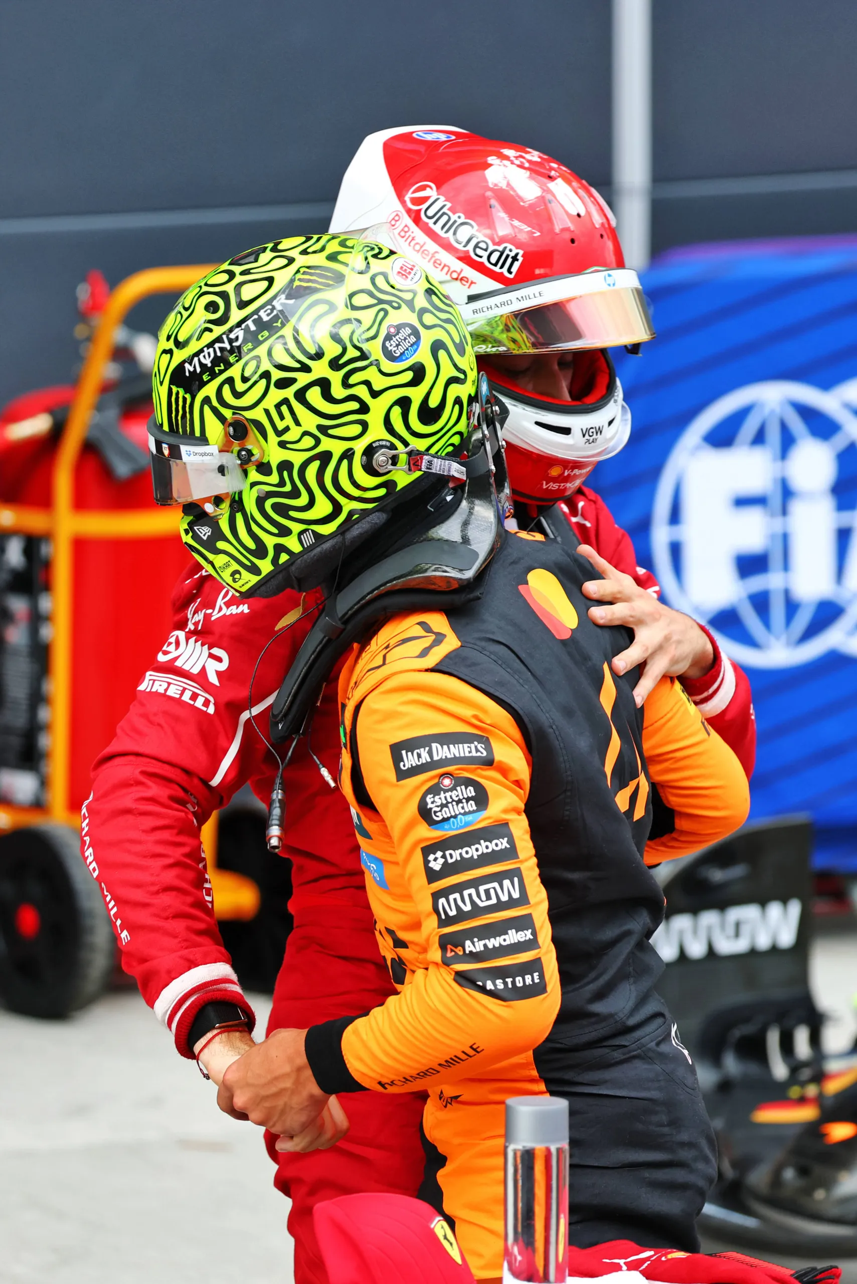 Leclerc Norris Hongaarse gp