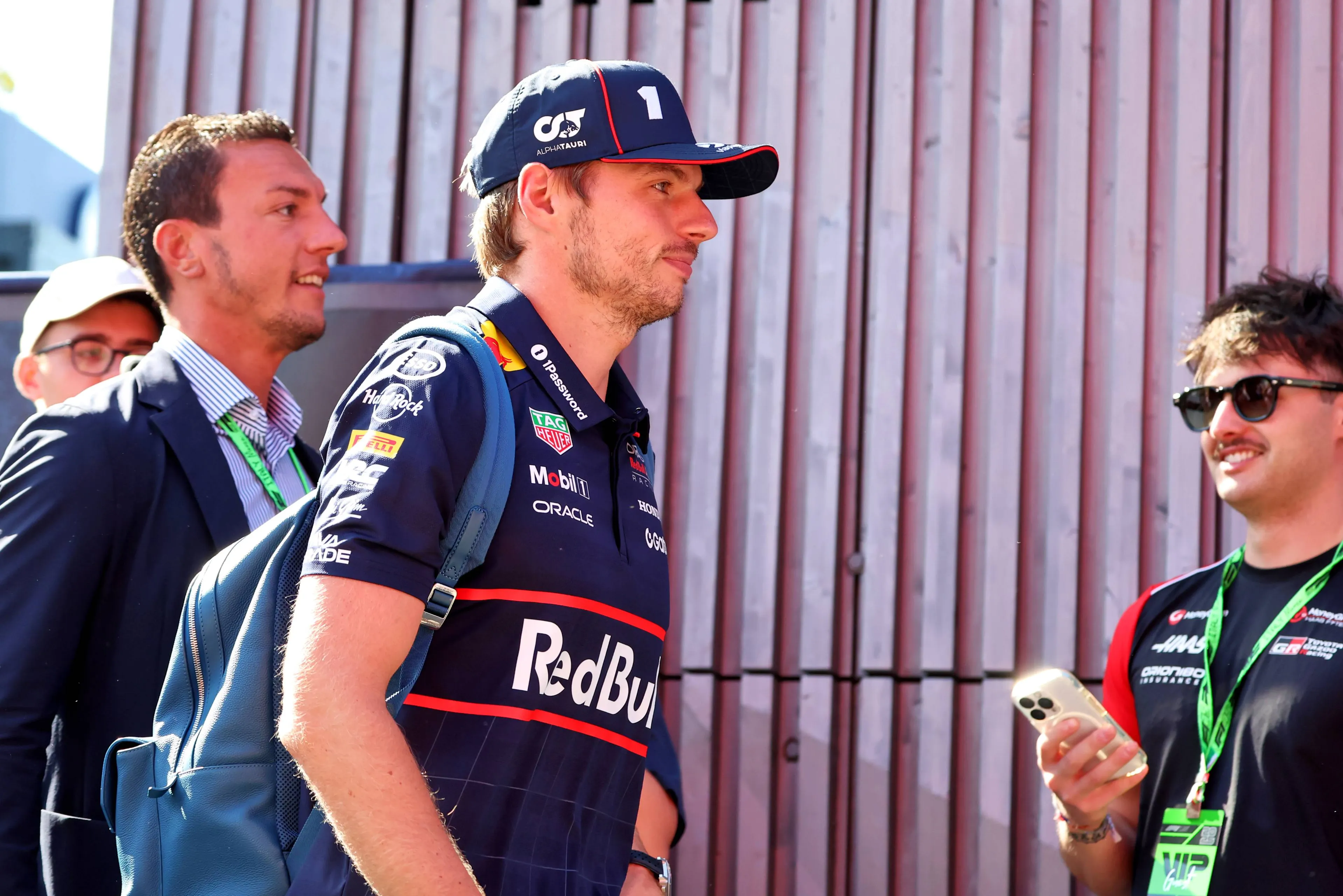 verstappen in monza paddock
