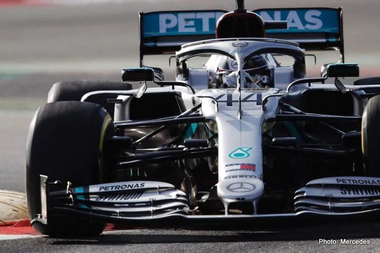 1 lewis hamilton mercedes w11 barcelona test