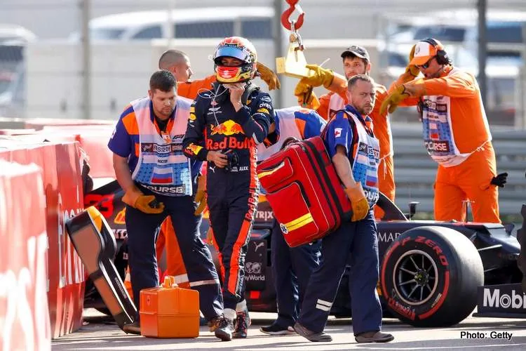 albon crash getty