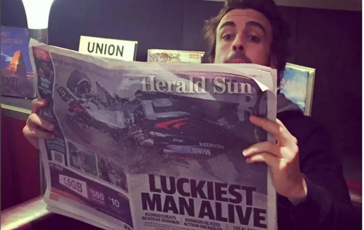 alonso luckiest man alive