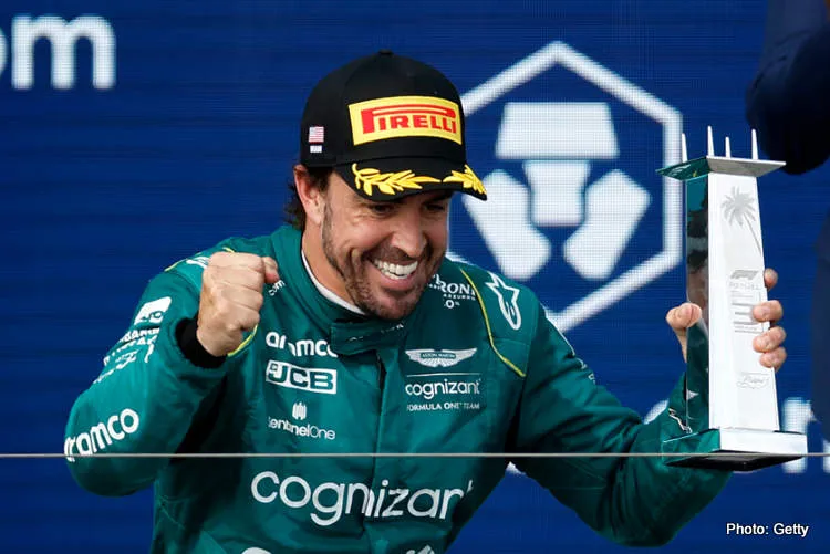 alonso miami podium f1 2023