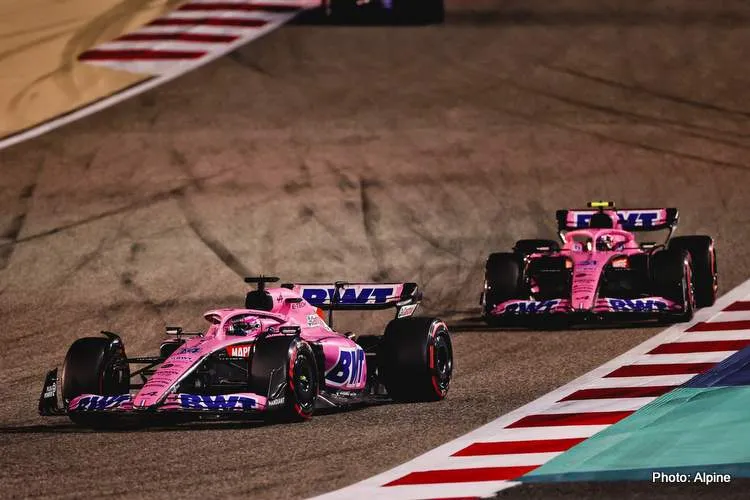 alonso ocon bahrain race 2022
