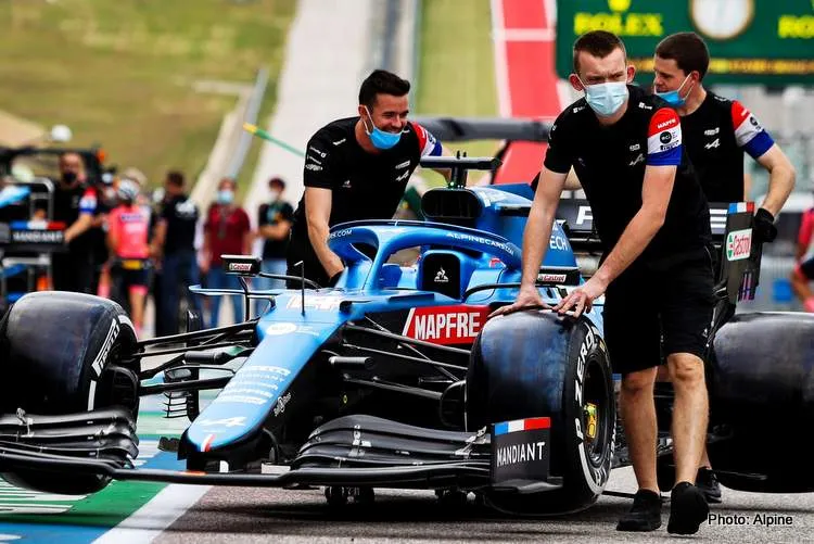 alpine alonso car united states grand prix