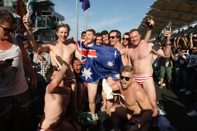 aussie fans arrested
