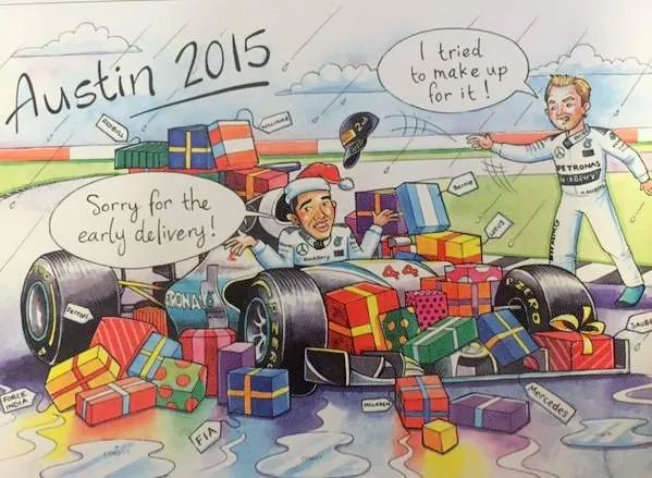 bernies xmas card depicts apologetic hamilton