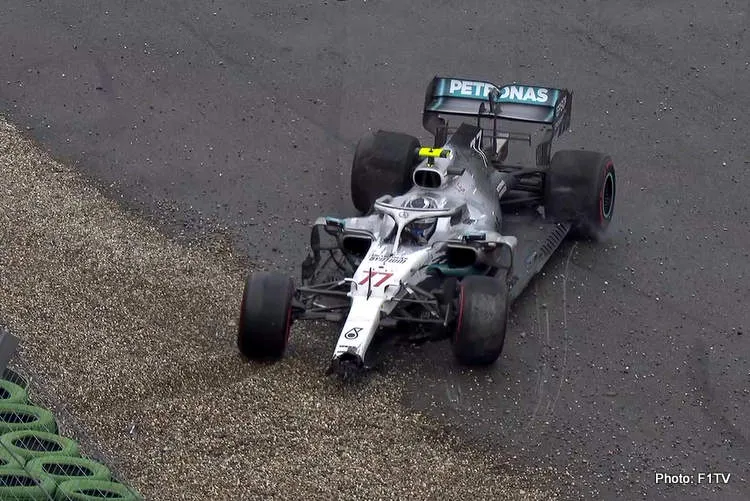 bottas crash accident shunt german grand prix hockenheim 1