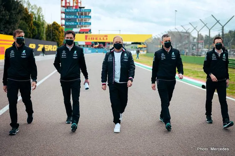 bottas imola track walk huner hunted