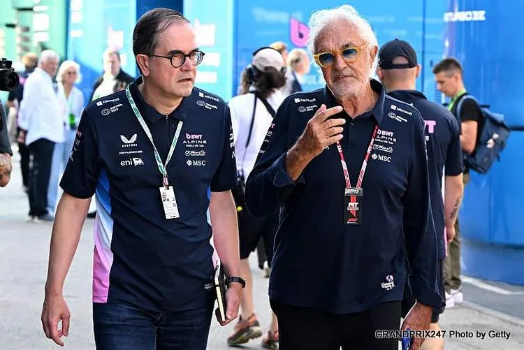 briatore provost f1 paddock alpine 2025