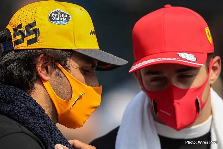 carlos sainz jr mclaren leclerc