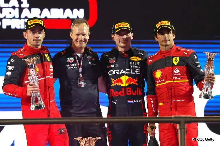 charles leclerc ferrari 2nd verstappen sainz