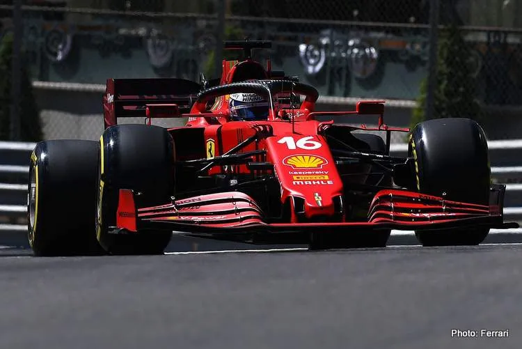 charles leclerc fgastest in fp2 monaco ferrari