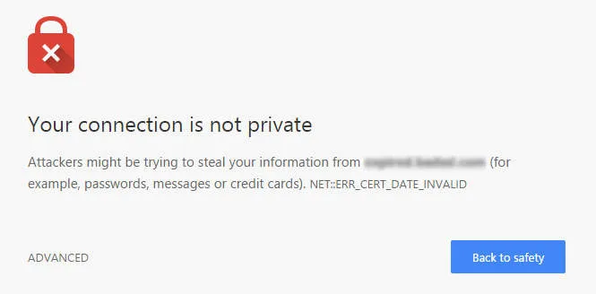chrome expired ssl