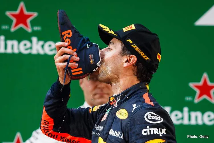 daniel ricciardo shoey getty