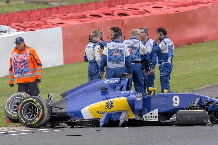ericsson silverstone crash