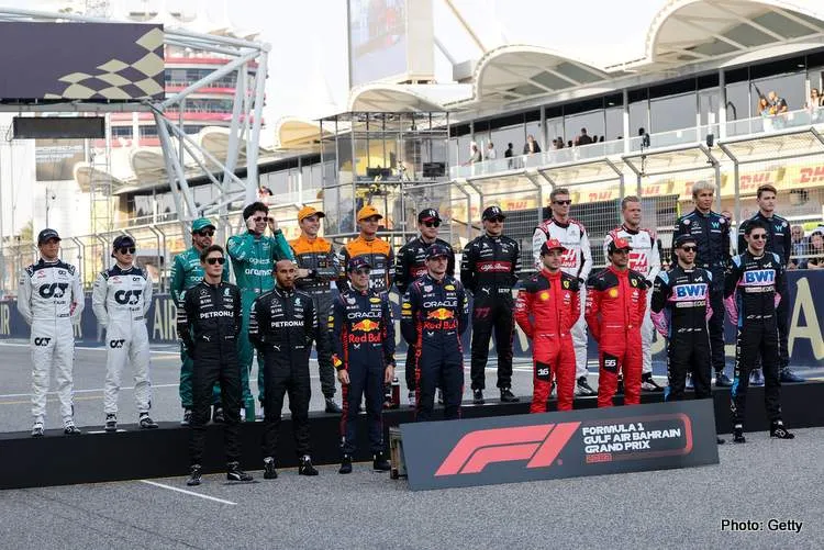 f1 drivers photo bahrain 2023