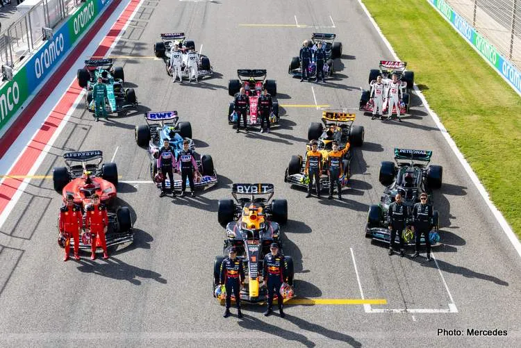 f1 grid drivers cars 2023