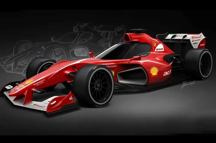 ferrari closed cockpit f1 car