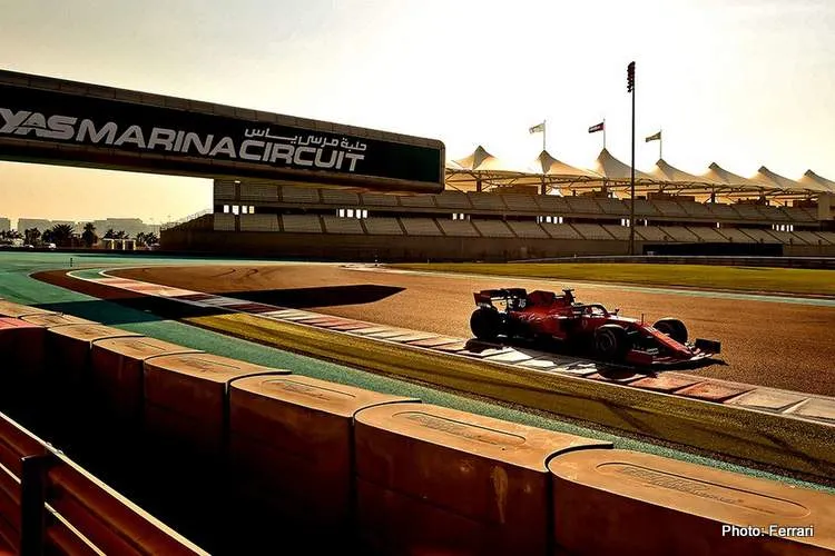 ferrari f1 test yas marina