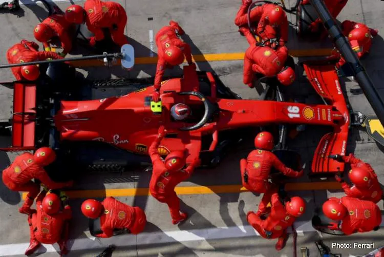 ferrari leclerc pitstops