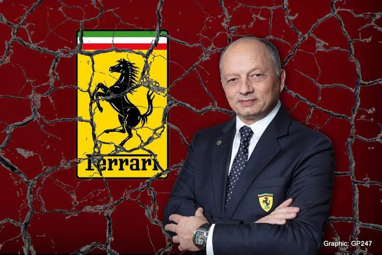 ferrari logo vasseur cracks