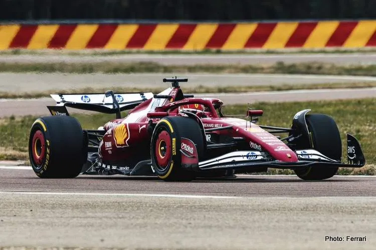 ferrari sf 25 first run f1 2025