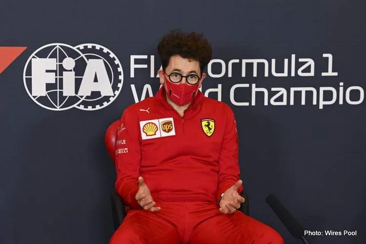 ferrari team principal mattia binotto wires pool