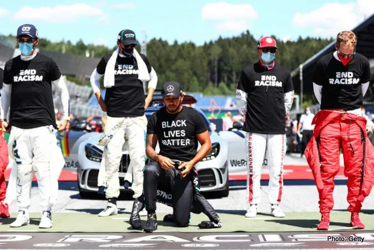 formula 1 austria kneel anthem getty f1 drivers protest