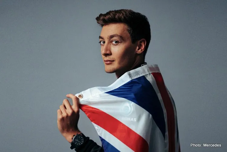 george russell british flag