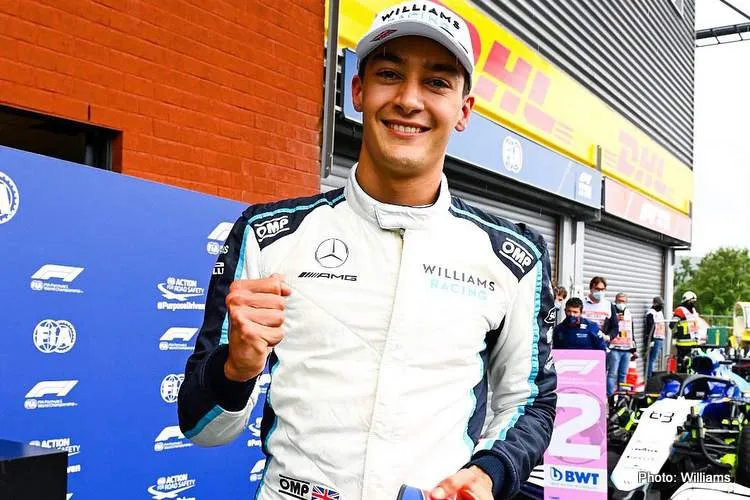 george russell front row spa 2021